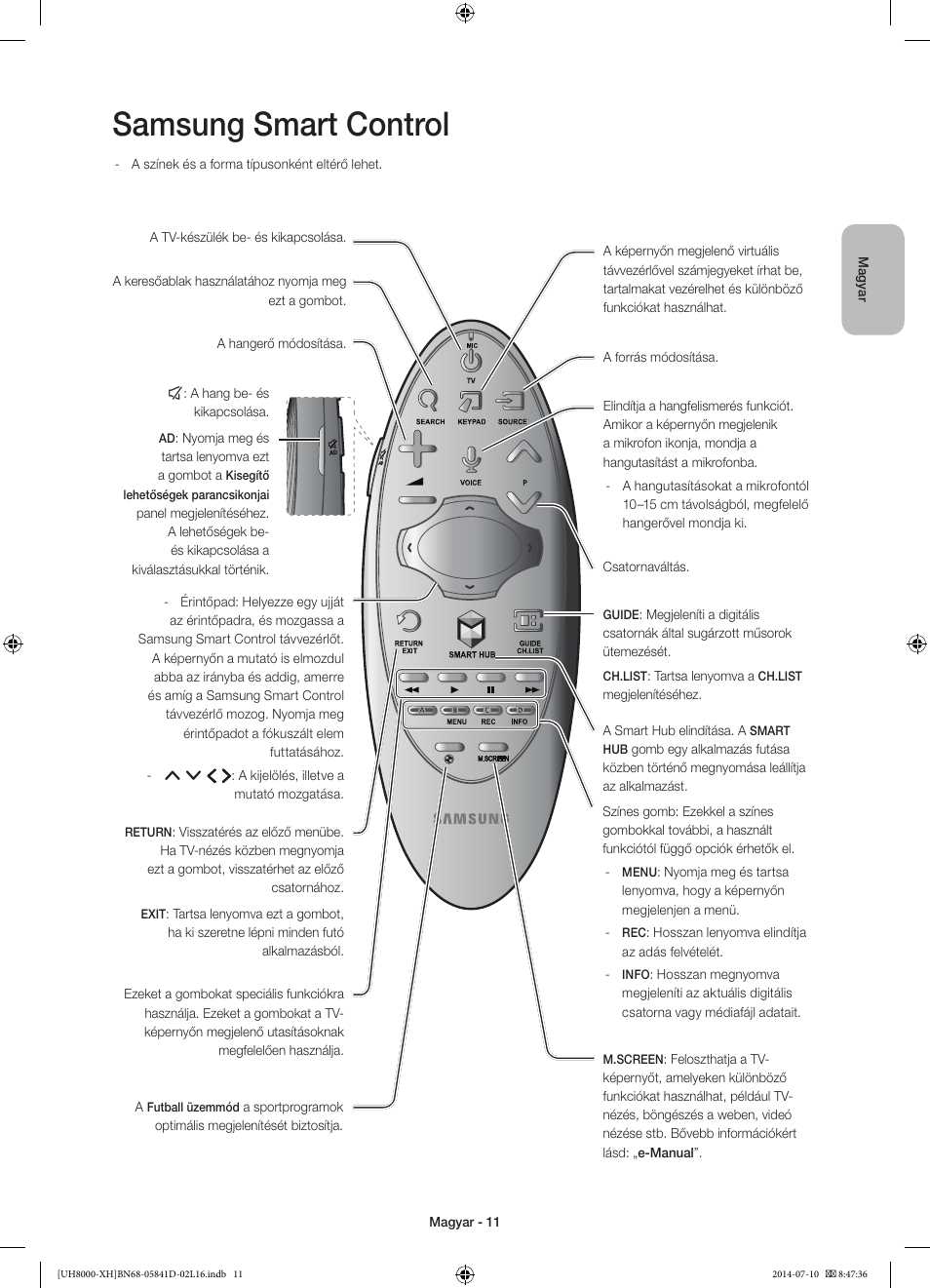 Samsung smart control | Samsung UE48H8000ST User Manual | Page 33 / 353