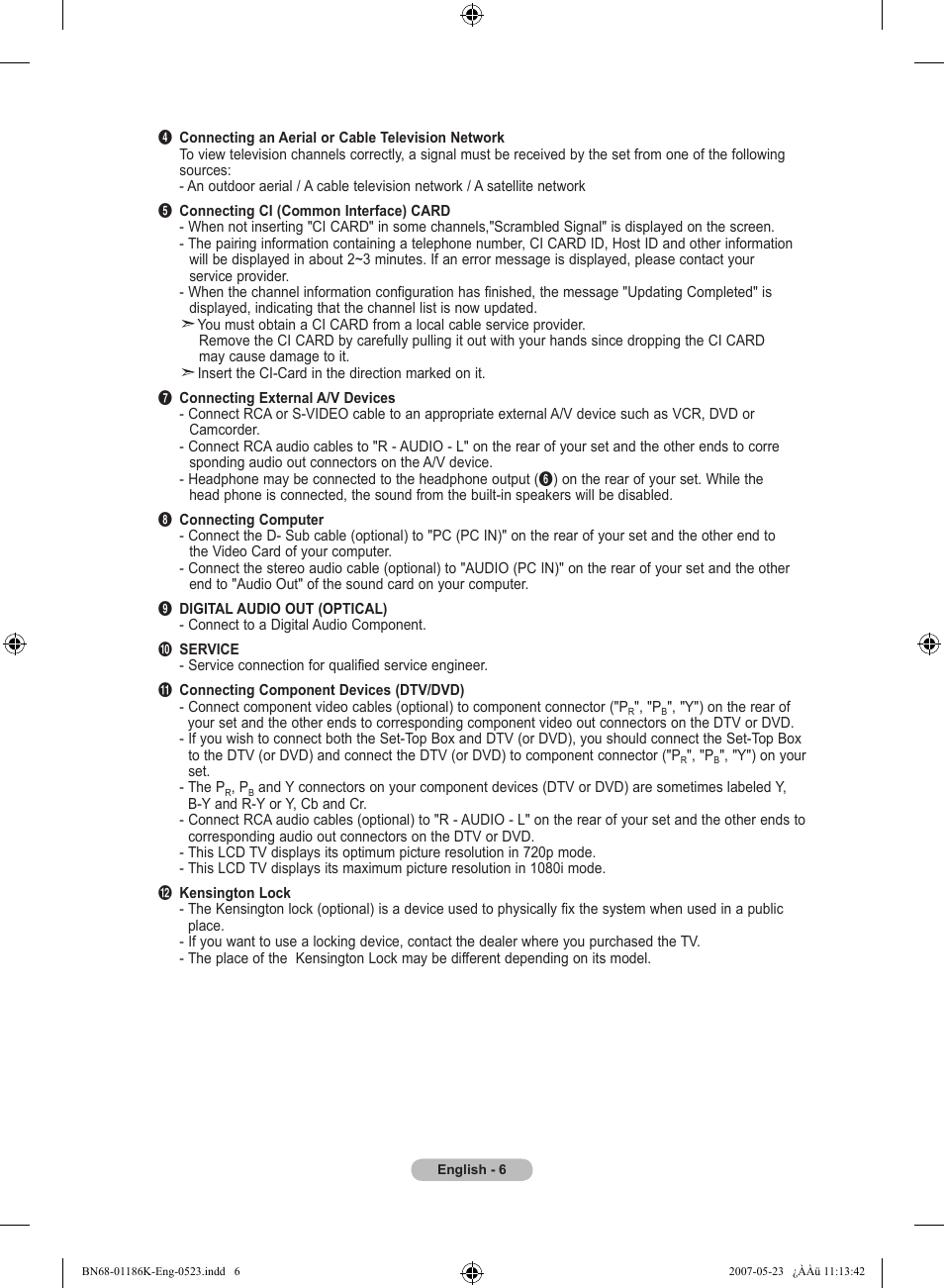 Samsung LE32M87BD User Manual | Page 8 / 543