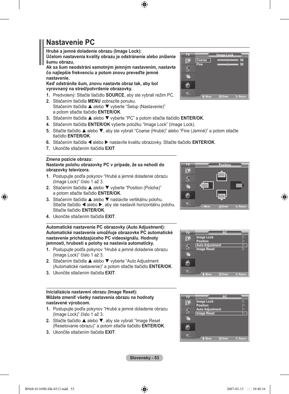 Nastavenie pc | Samsung LE26R87BD User Manual | Page 448 / 507