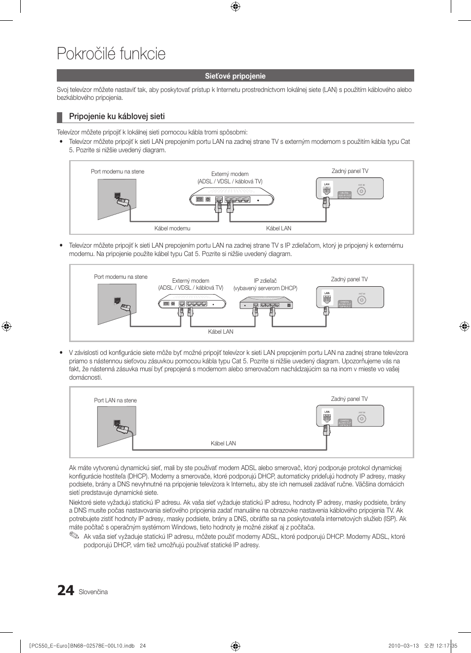 Pokročilé funkcie | Samsung PS50C550G1W User Manual | Page 374 / 501
