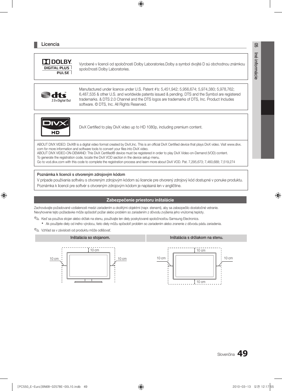 Samsung PS50C550G1W User Manual | Page 399 / 501