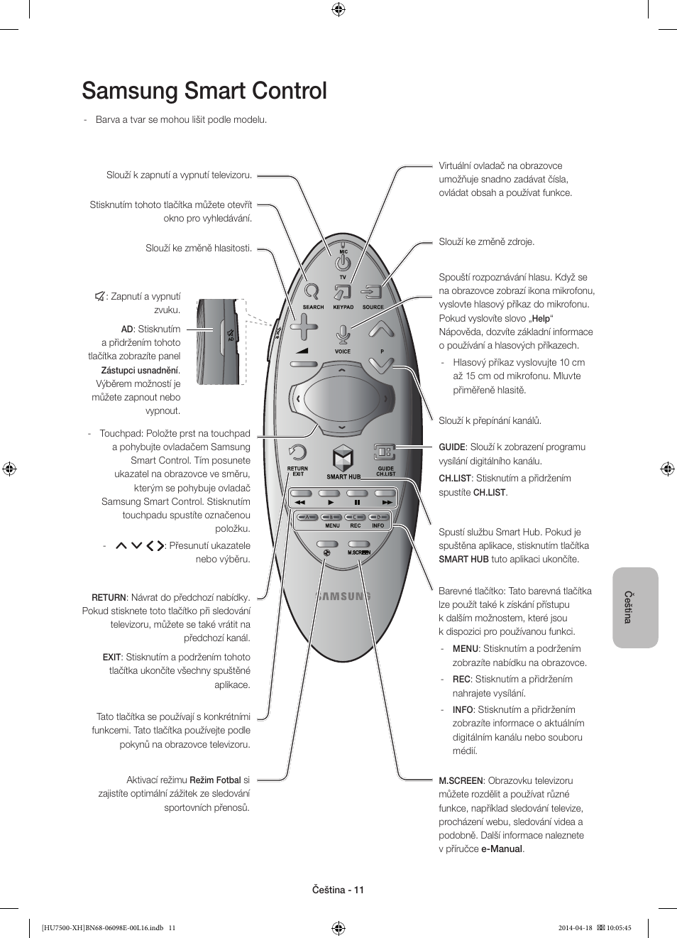 Samsung smart control | Samsung UE55HU7500L User Manual | Page 155 / 385