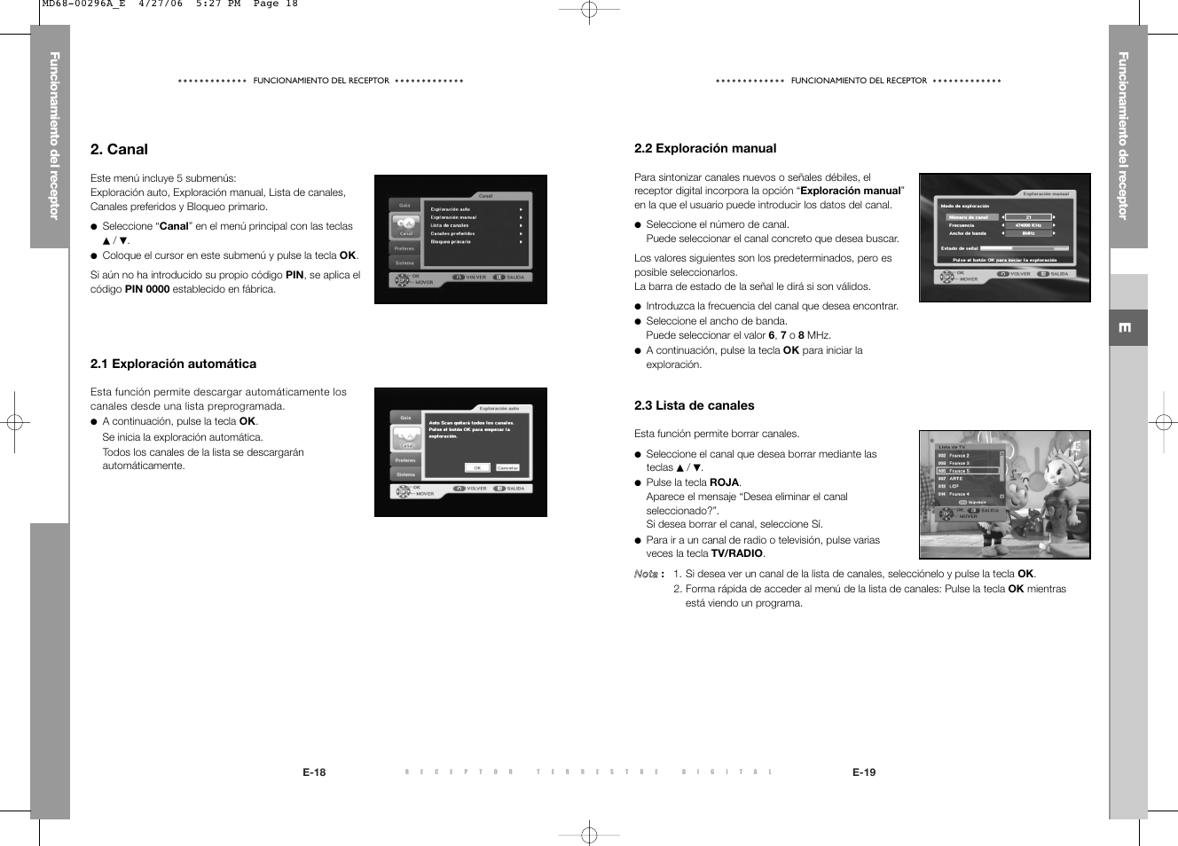 Canal | Samsung DTB-B360 User Manual | Page 27 / 62