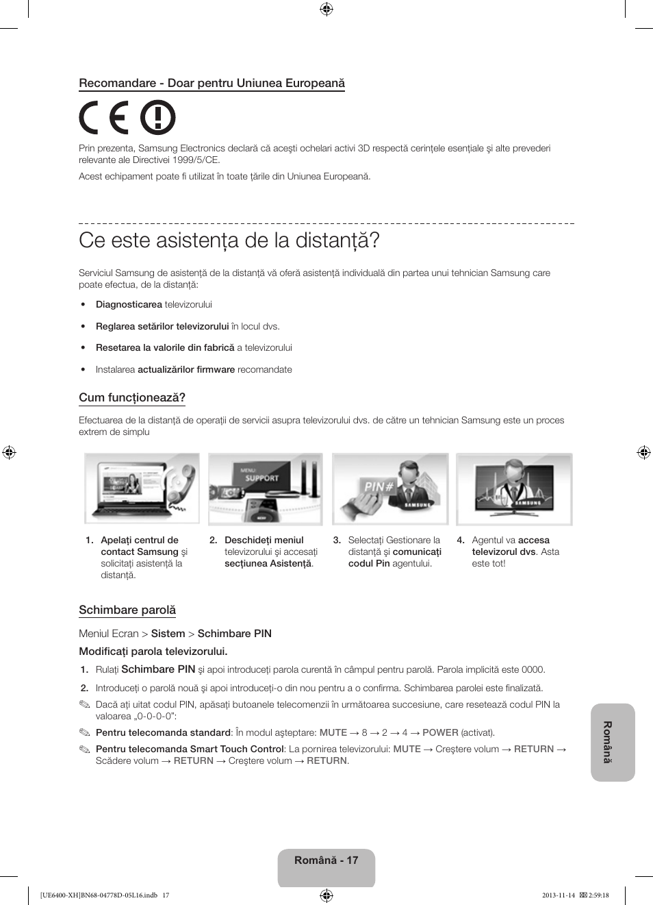 Ce este asistenţa de la distanţă | Samsung UE40F6400AK User Manual | Page 209 / 385