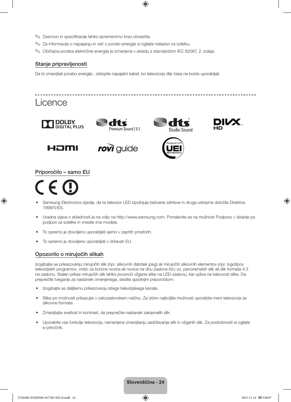Licence | Samsung UE40F6400AK User Manual | Page 312 / 385