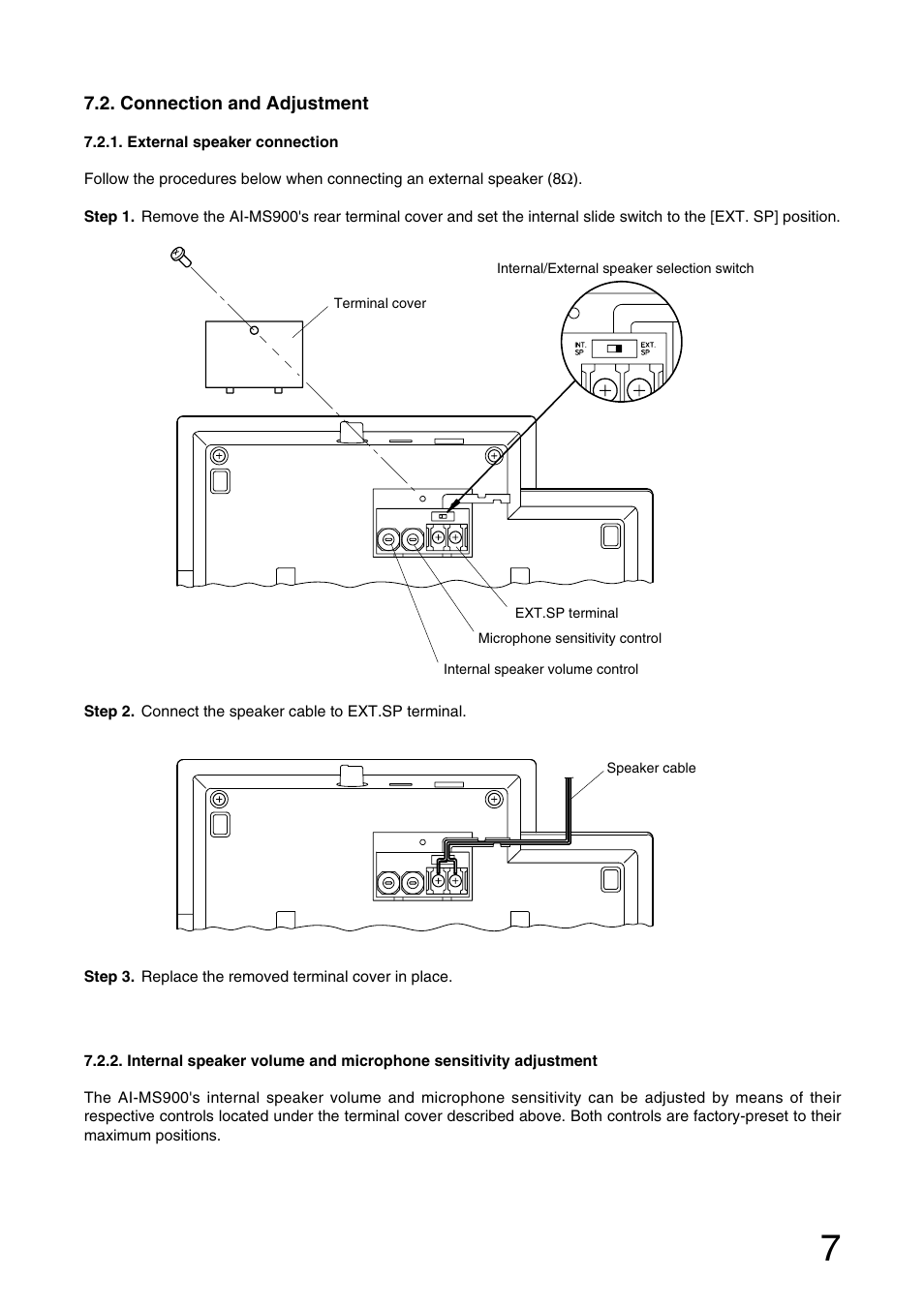 Aiphone MASTER STATION AI-MS900 User Manual | Page 7 / 16