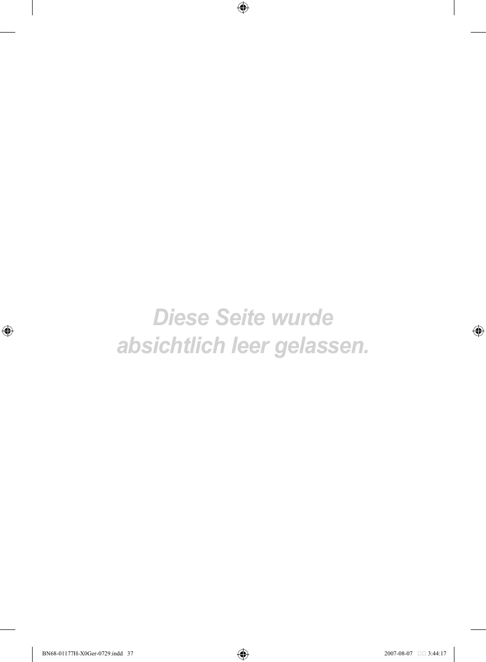 Diese seite wurde absichtlich leer gelassen | Samsung LE22S81B User Manual | Page 115 / 461