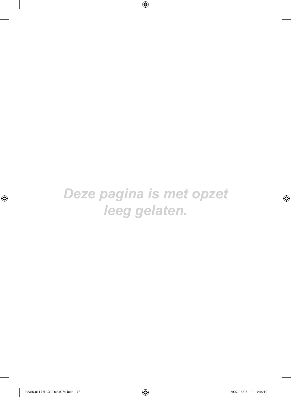 Deze pagina is met opzet leeg gelaten | Samsung LE22S81B User Manual | Page 153 / 461