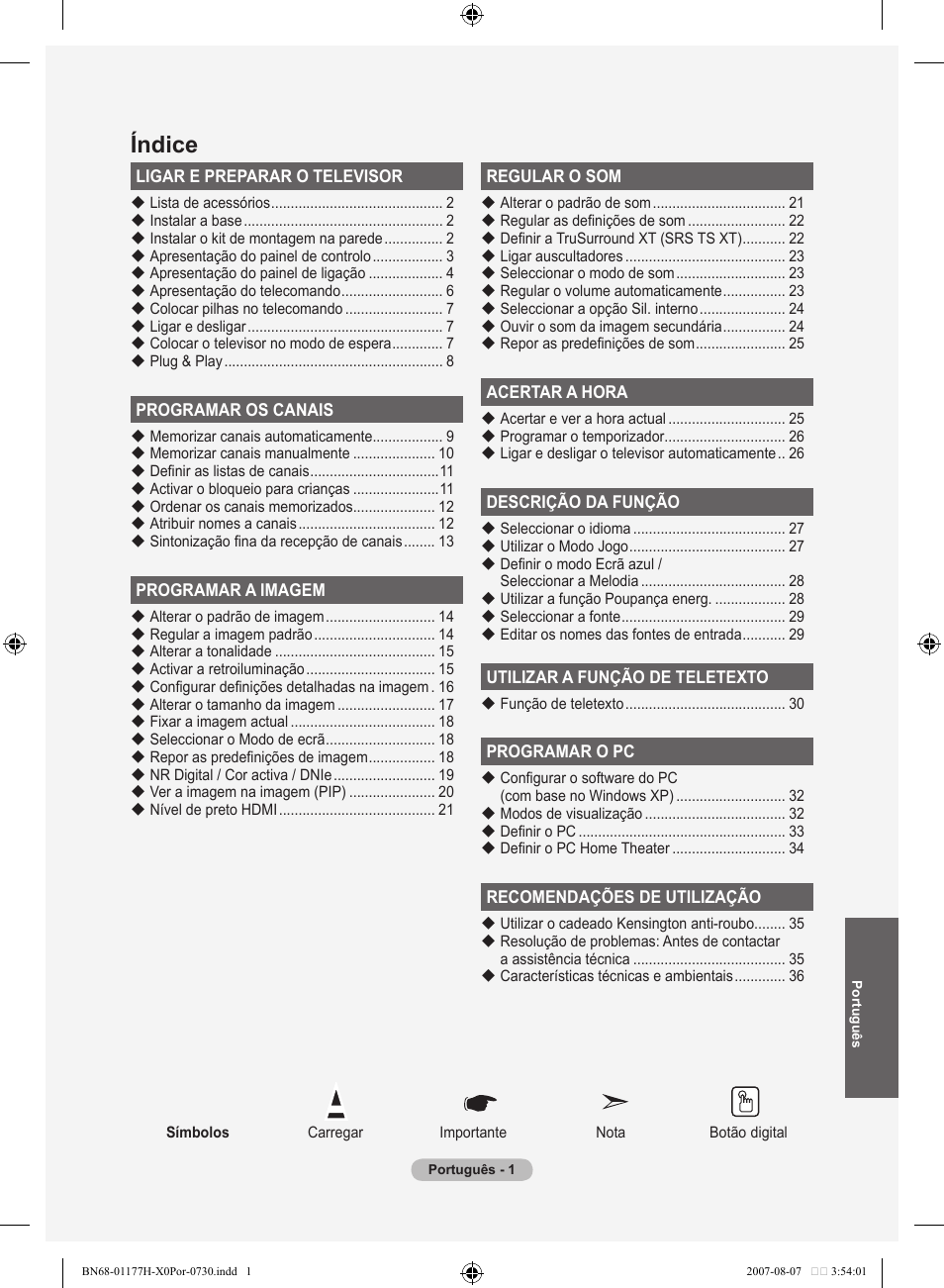 Índice | Samsung LE22S81B User Manual | Page 231 / 461