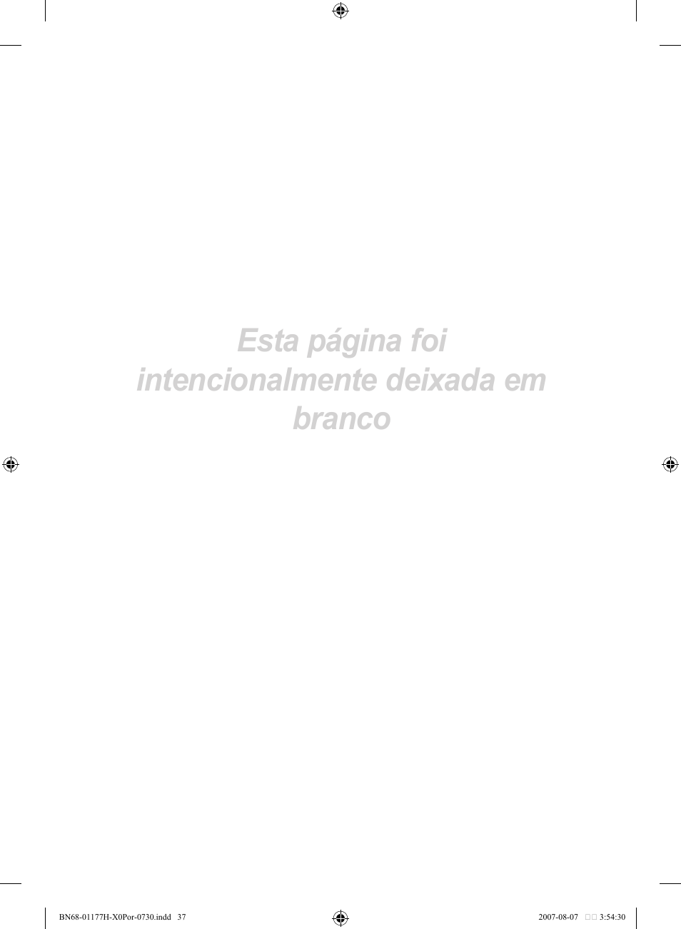 Esta página foi intencionalmente deixada em branco | Samsung LE22S81B User Manual | Page 267 / 461