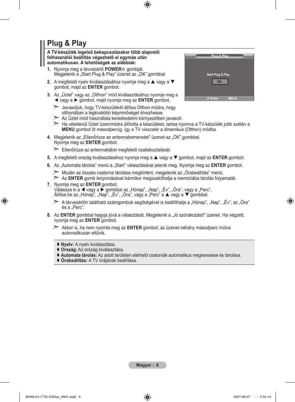 Plug & play | Samsung LE22S81B User Manual | Page 276 / 461