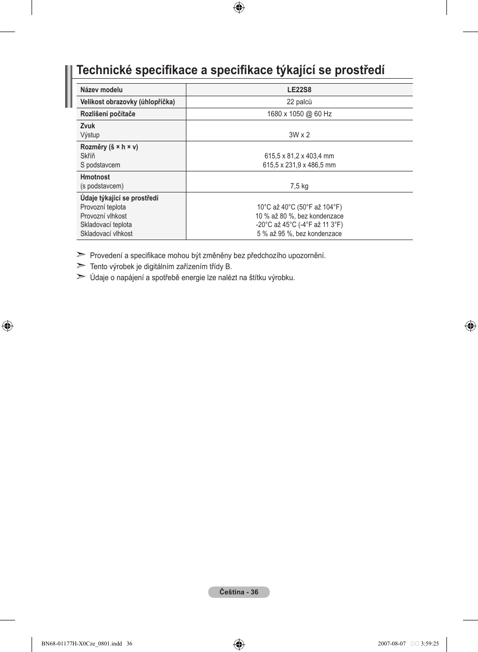 Samsung LE22S81B User Manual | Page 380 / 461