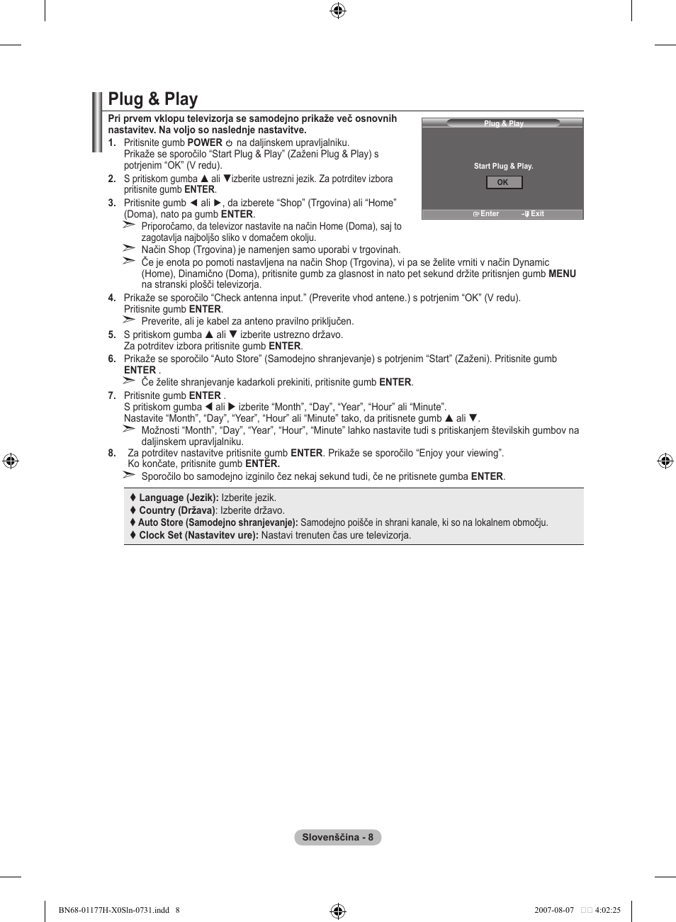 Plug & play | Samsung LE22S81B User Manual | Page 428 / 461