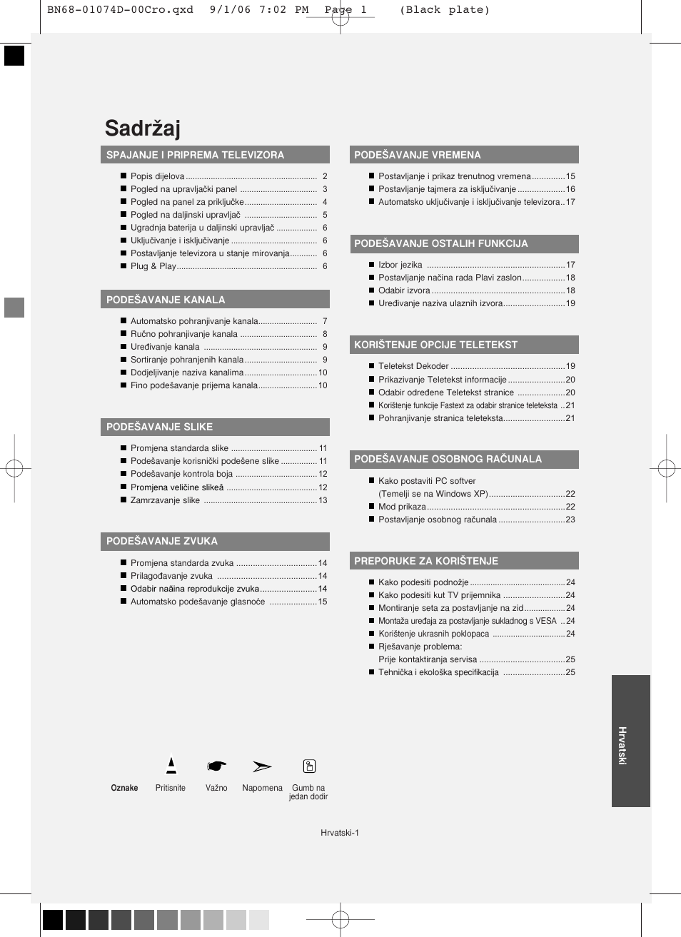 Sadrïaj | Samsung LE19R71W User Manual | Page 153 / 203