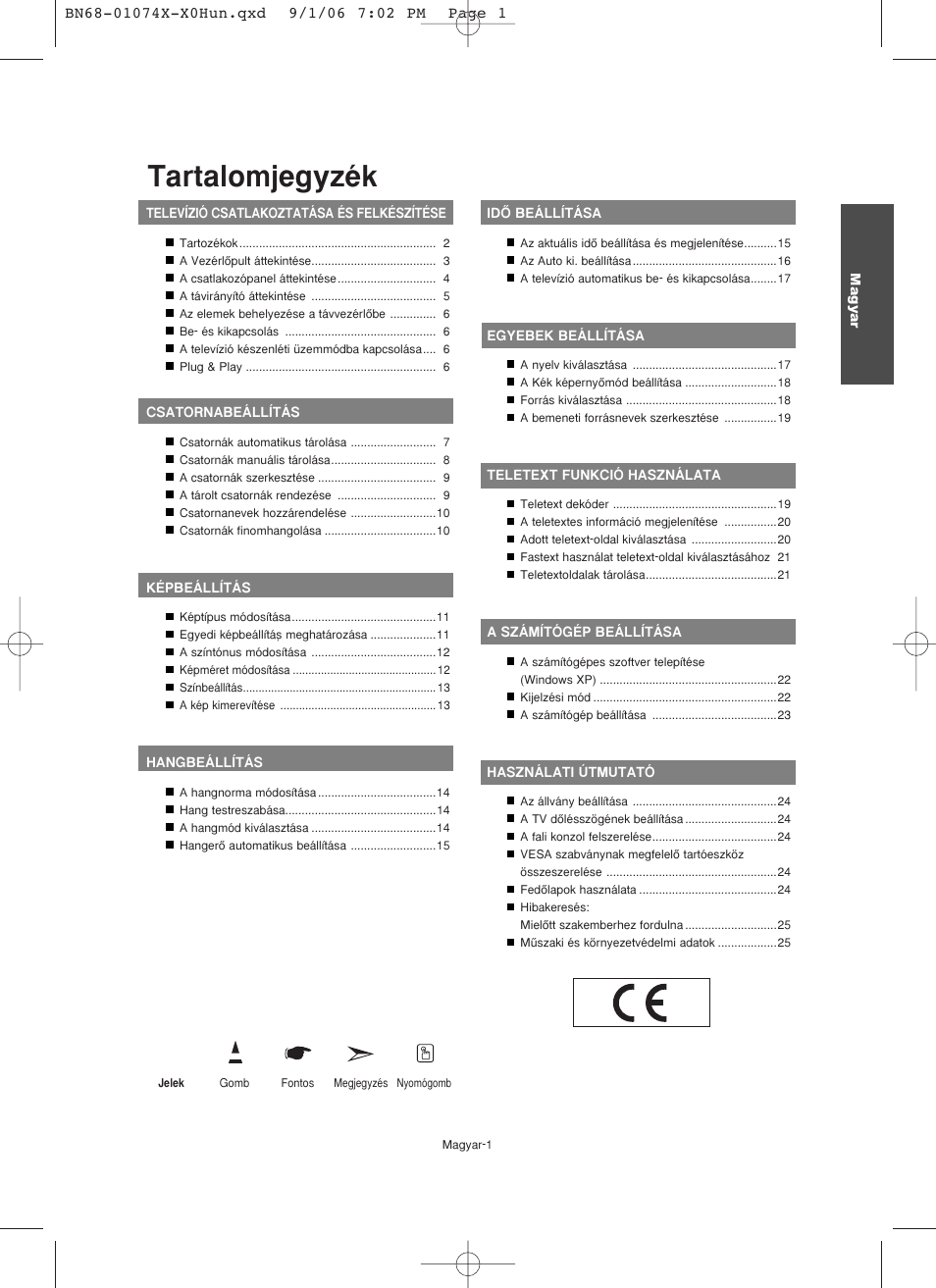 Tartalomjegyzék | Samsung LE19R71W User Manual | Page 28 / 203