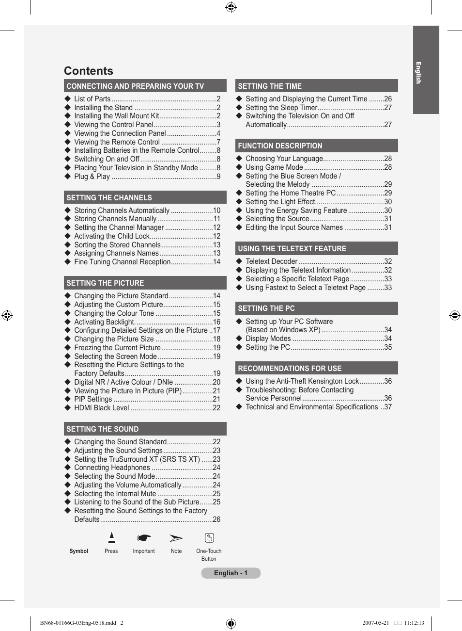 Samsung LE23R81B User Manual | Page 3 / 463