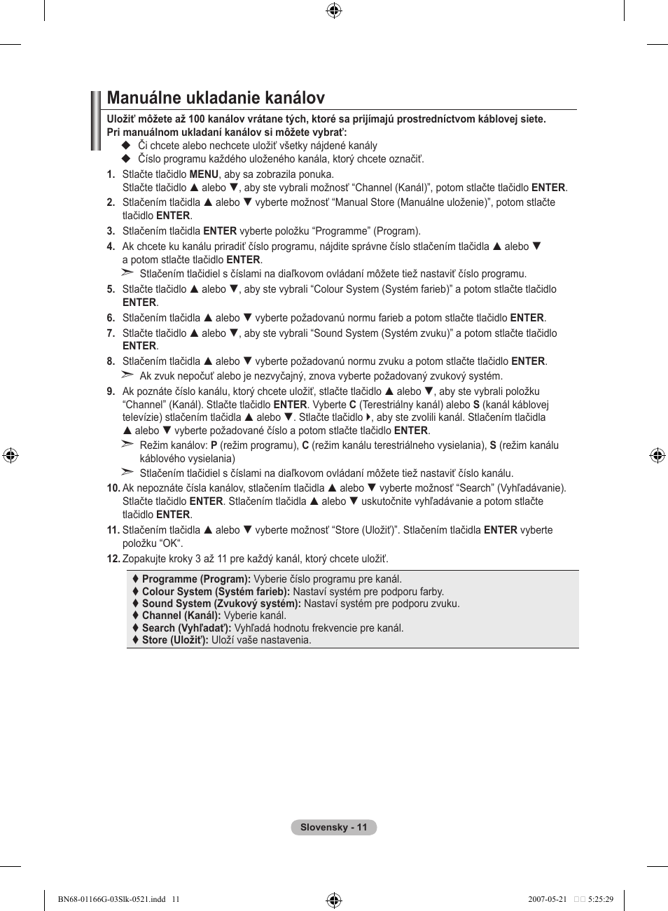 Manuálne ukladanie kanálov | Samsung LE23R81B User Manual | Page 395 / 463