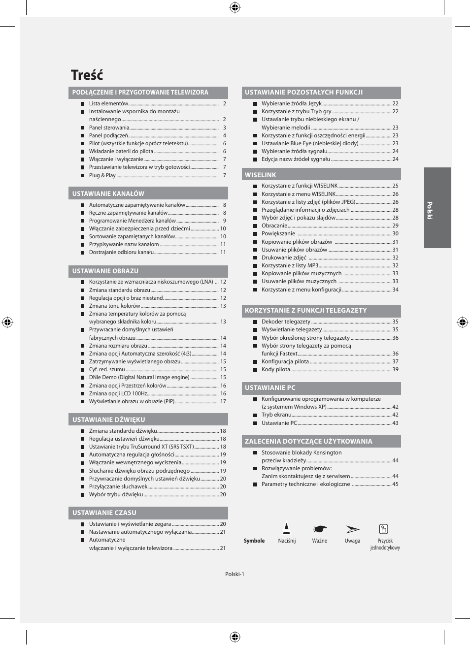 Treść | Samsung LE40M91B User Manual | Page 93 / 363