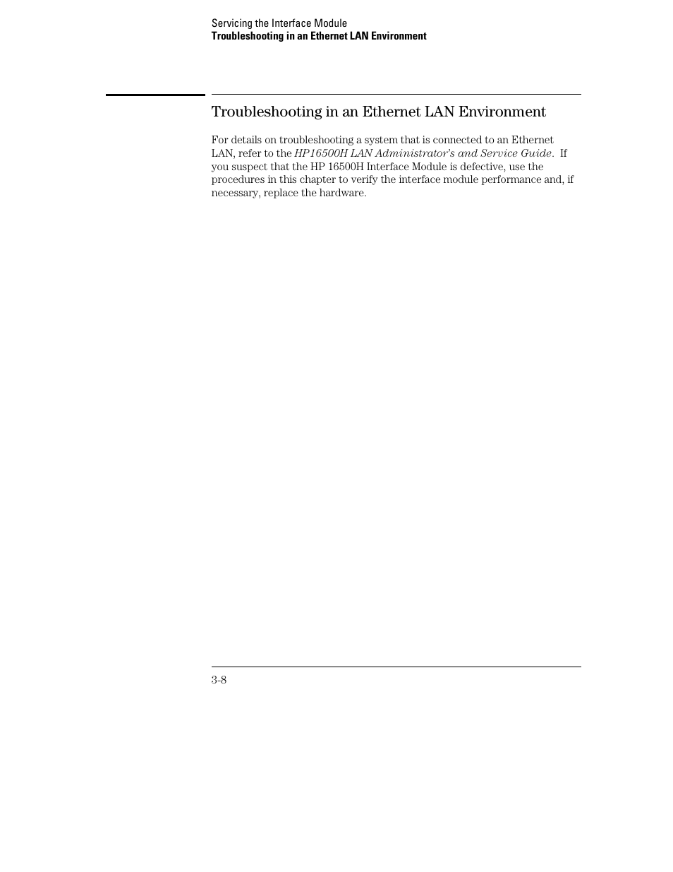 Troubleshooting in an ethernet lan environment | Agilent Technologies HP 16500 User Manual | Page 25 / 38