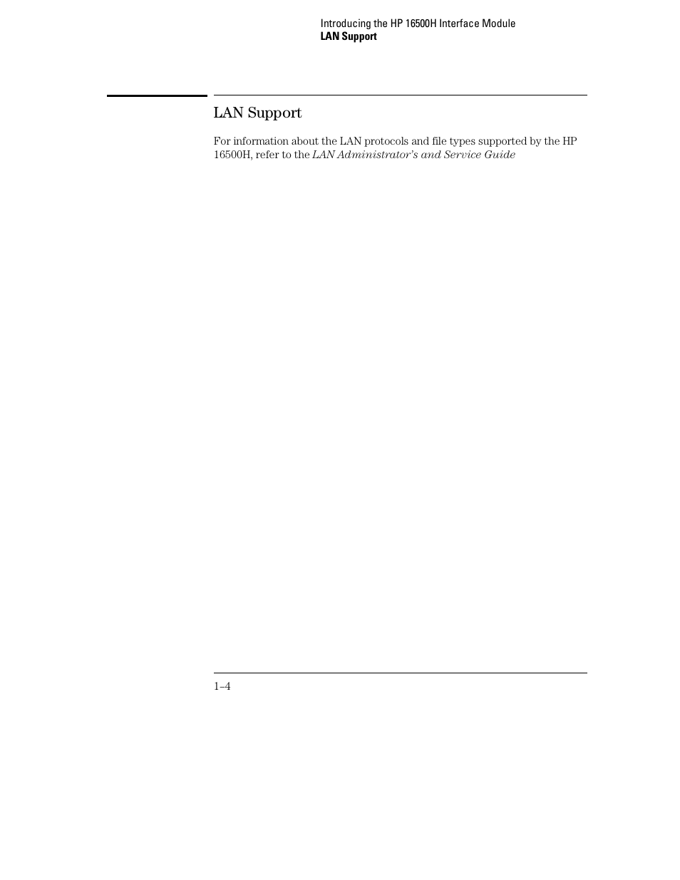 Lan support | Agilent Technologies HP 16500 User Manual | Page 9 / 38