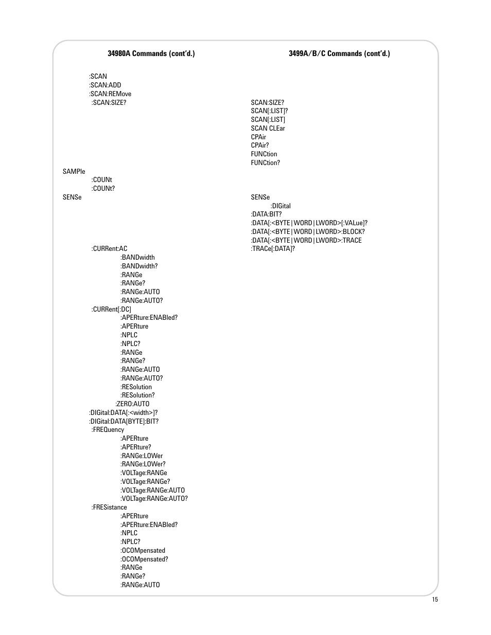 Agilent Technologies 3499A/B/C User Manual | Page 15 / 20