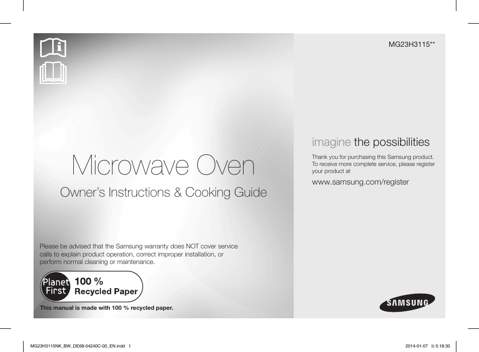 Samsung MG23H3115NW User Manual | 42 pages