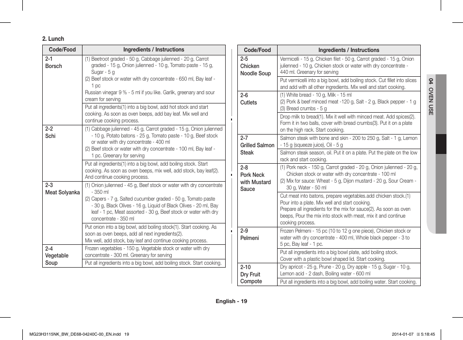 Samsung MG23H3115NW User Manual | Page 19 / 42