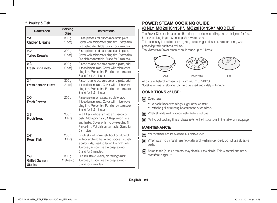 Samsung MG23H3115NW User Manual | Page 24 / 42