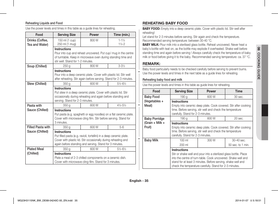 Samsung MG23H3115NW User Manual | Page 35 / 42