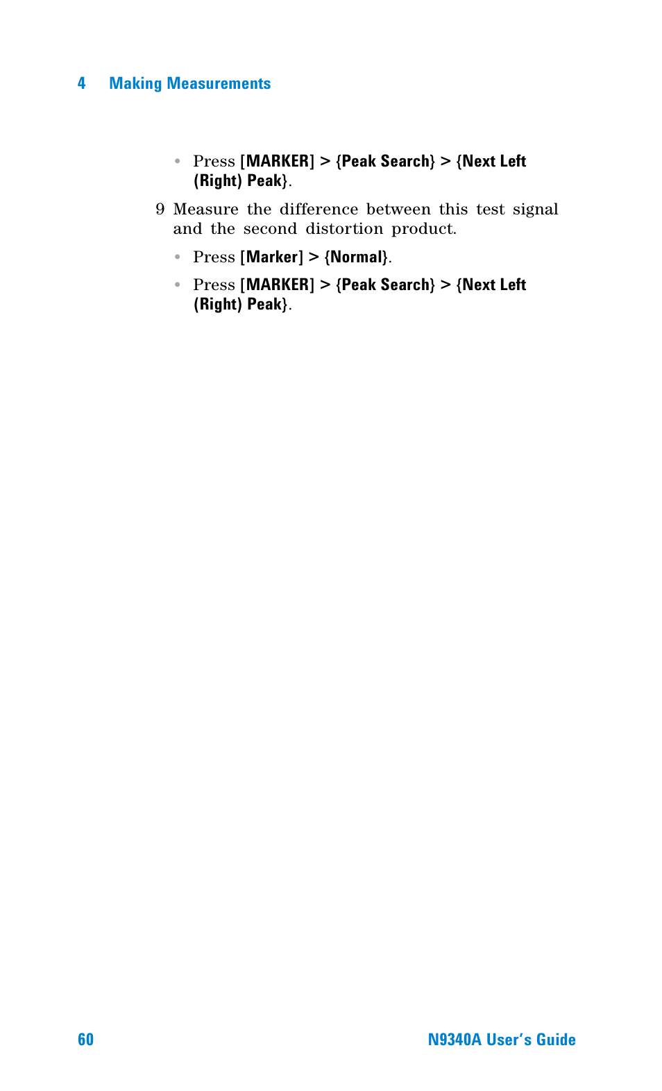 Agilent Technologies N9340A User Manual | Page 62 / 161