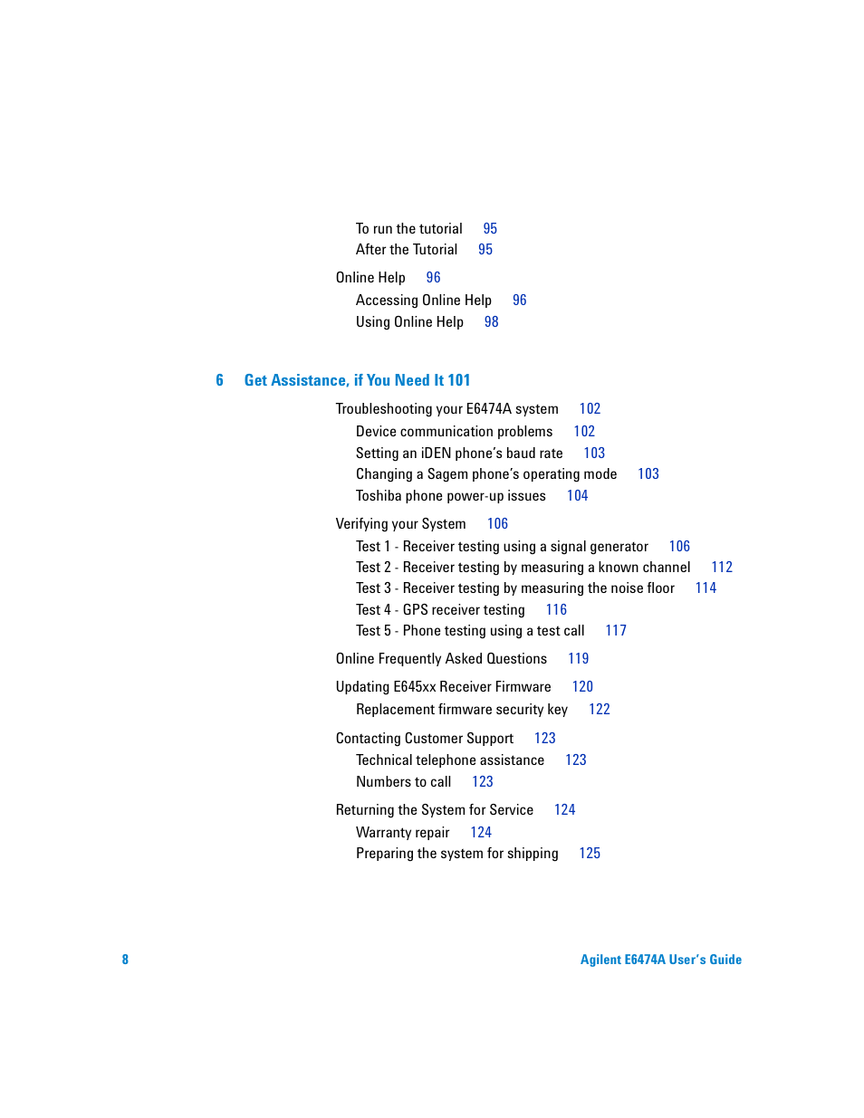 Agilent Technologies Agilent E6474A User Manual | Page 8 / 184