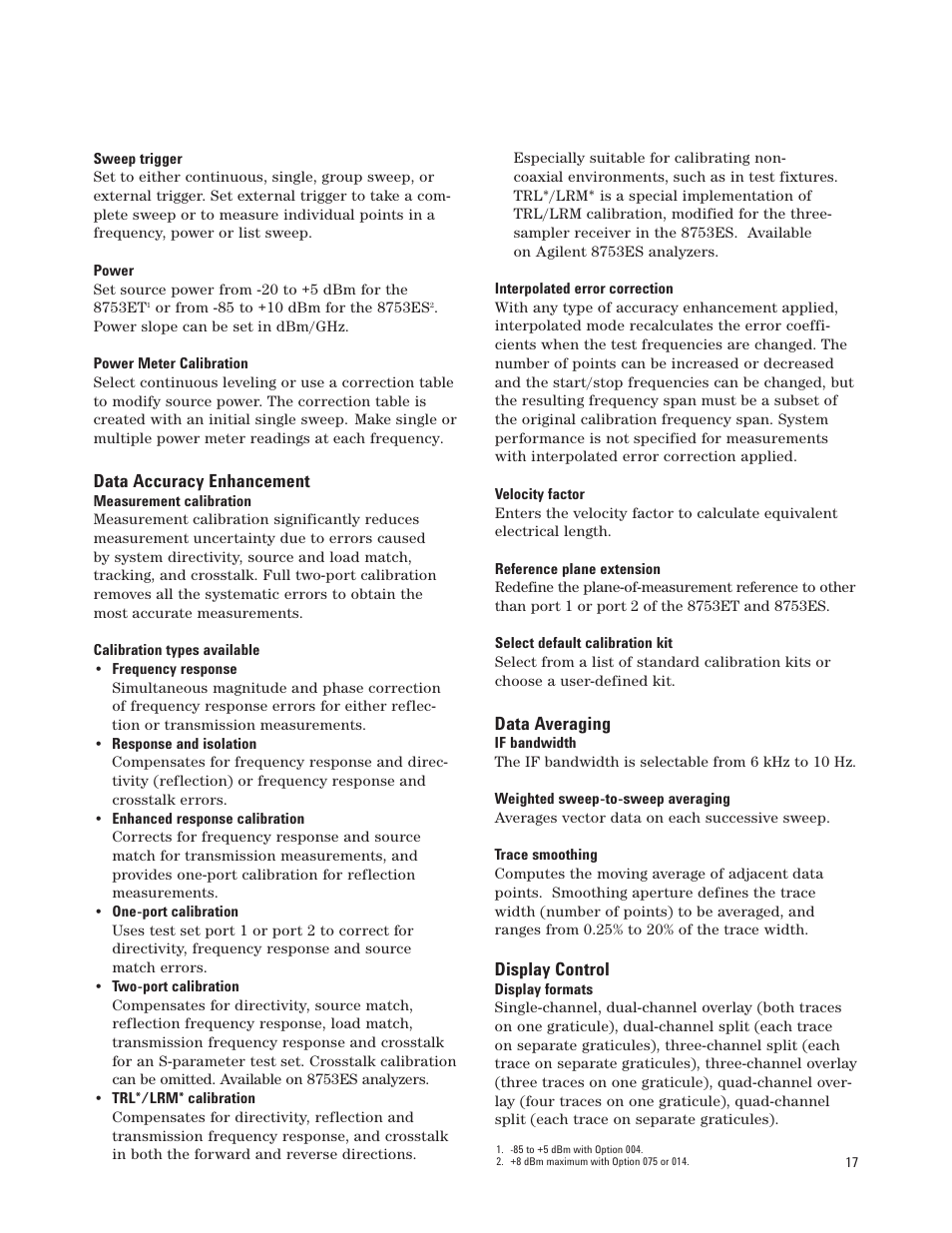 Agilent Technologies 8753ET User Manual | Page 17 / 28