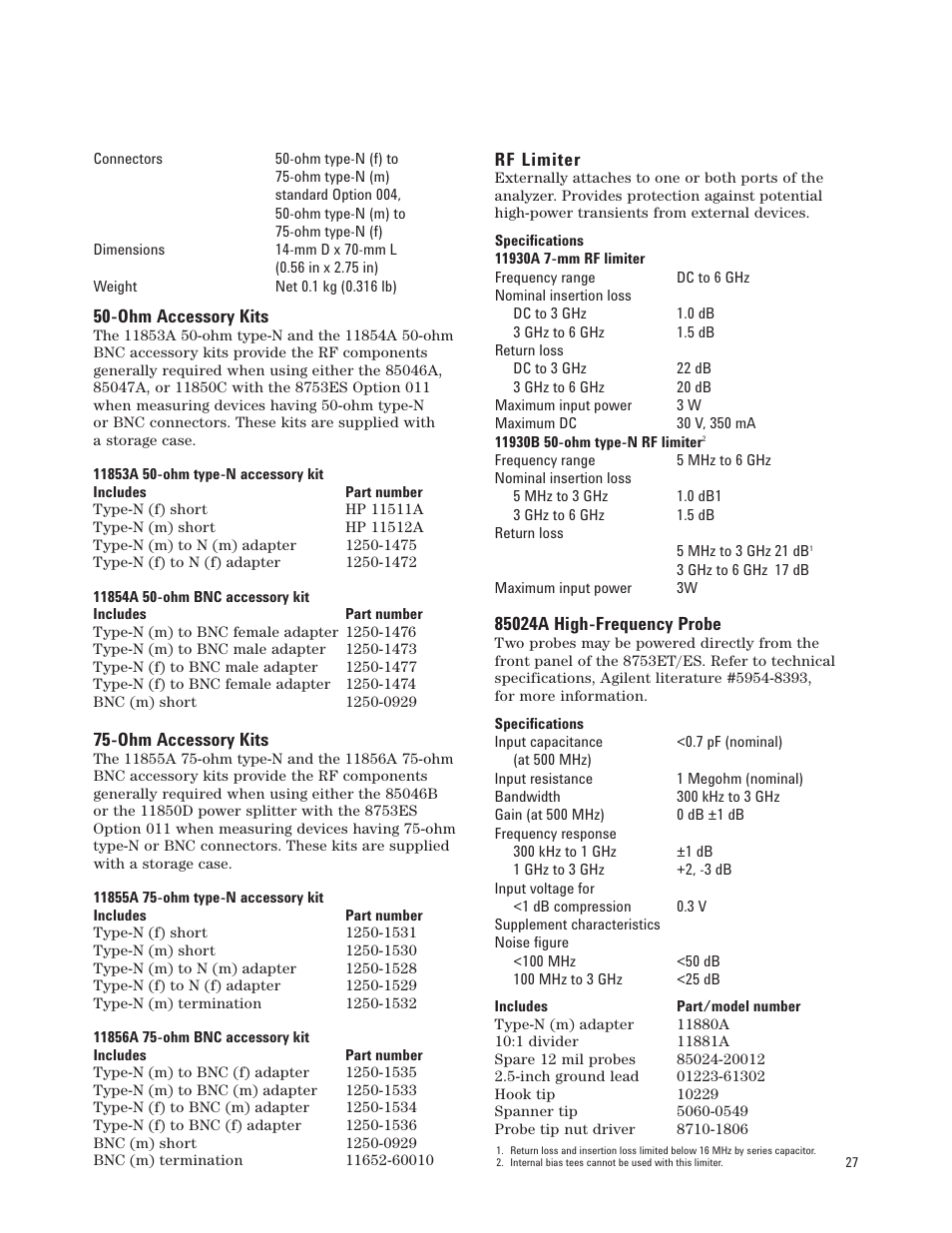 Agilent Technologies 8753ET User Manual | Page 27 / 28