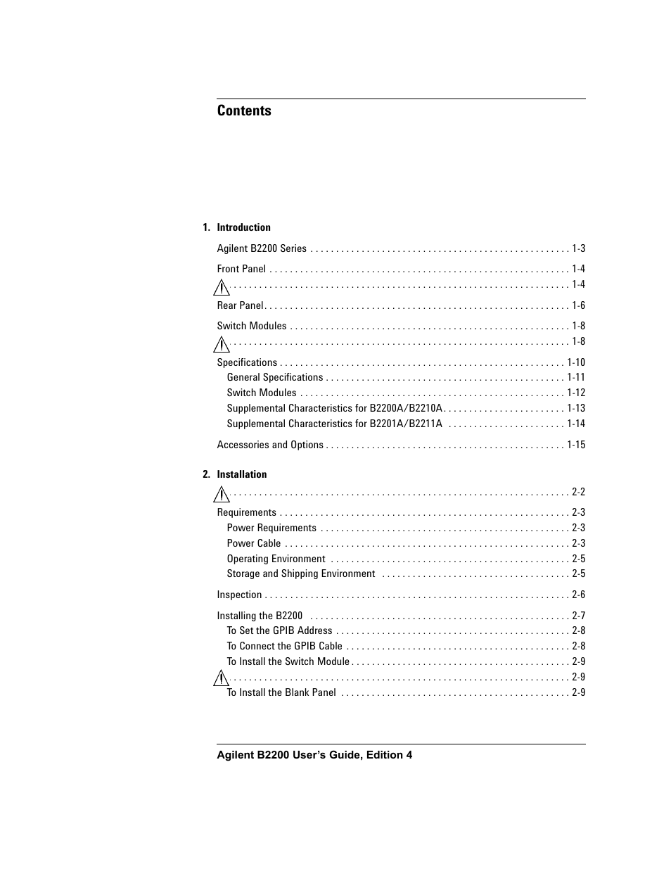 Agilent Technologies Agilent B2201A User Manual | Page 11 / 230