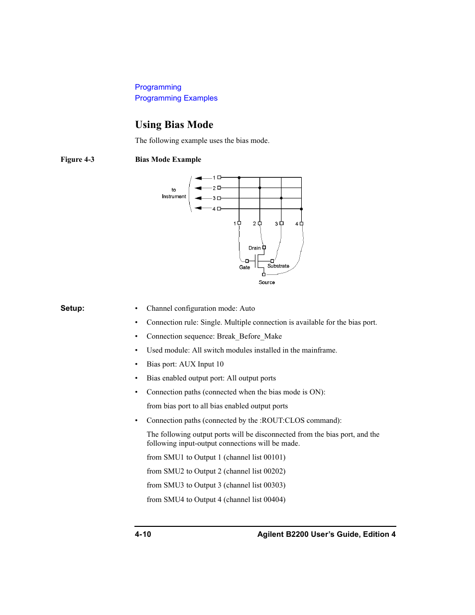 Using bias mode | Agilent Technologies Agilent B2201A User Manual | Page 110 / 230
