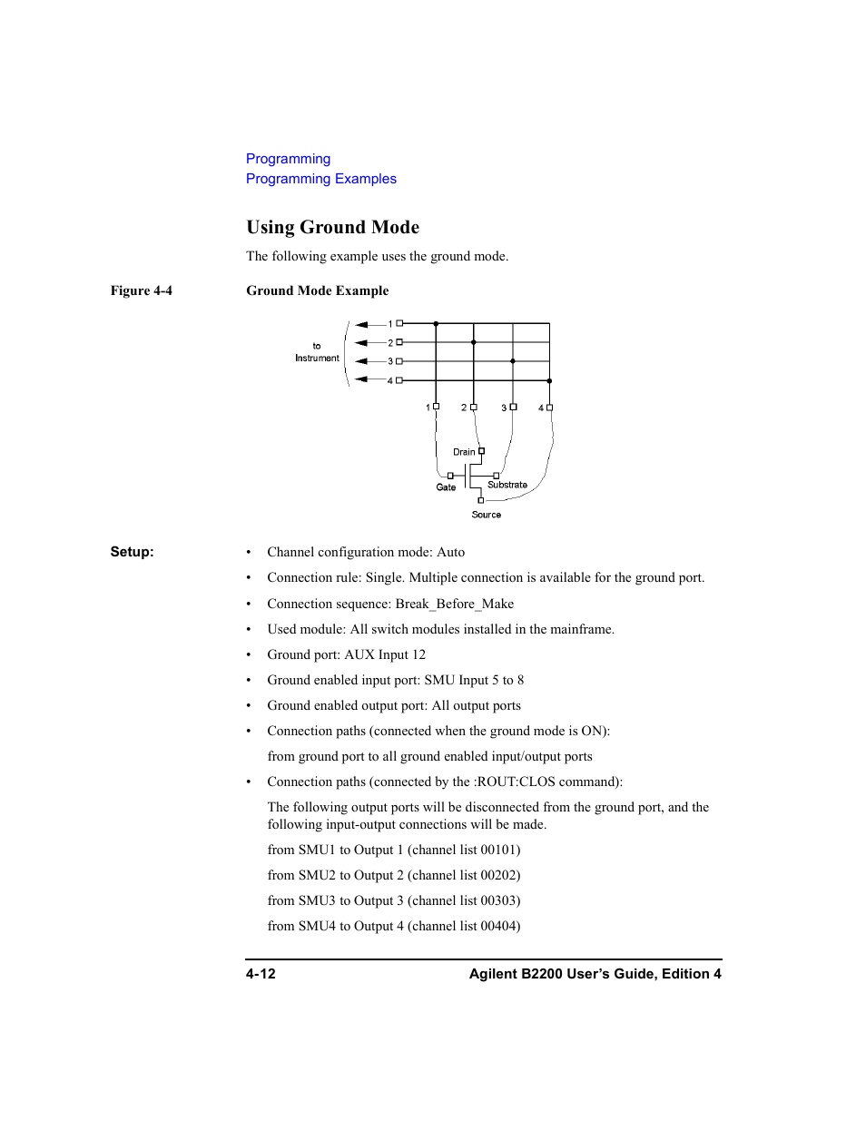 Using ground mode | Agilent Technologies Agilent B2201A User Manual | Page 112 / 230