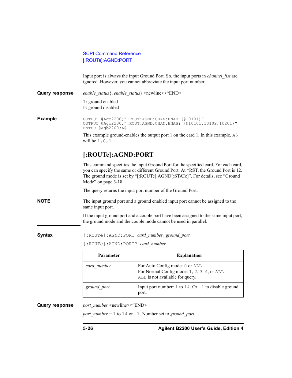 Route]:agnd:port | Agilent Technologies Agilent B2201A User Manual | Page 154 / 230