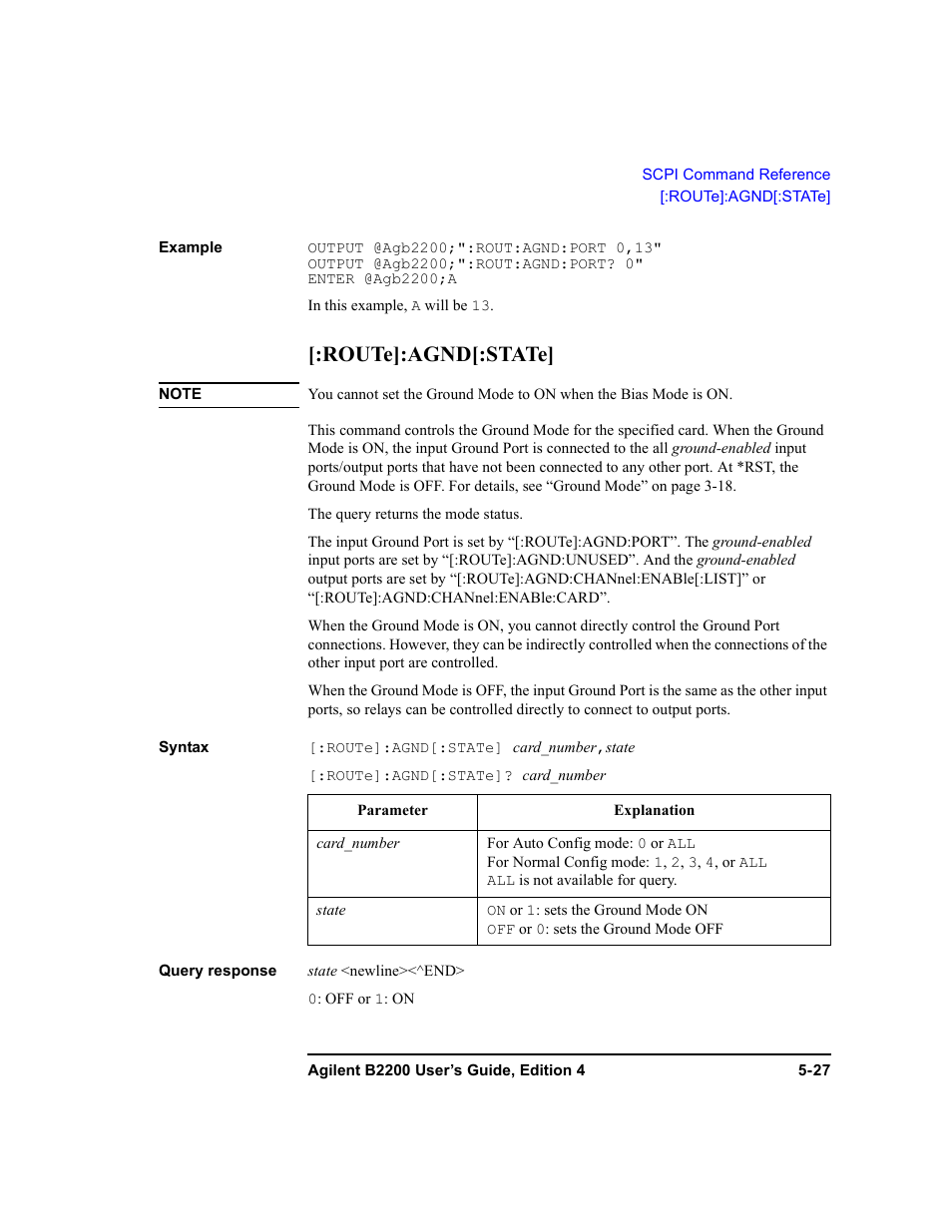 Route]:agnd[:state | Agilent Technologies Agilent B2201A User Manual | Page 155 / 230