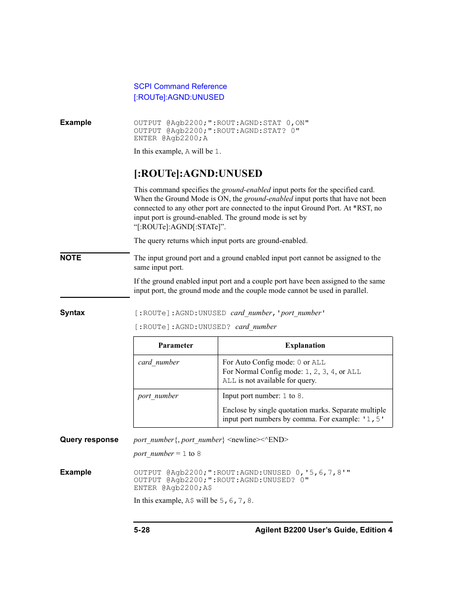 Route]:agnd:unused, Route]:agnd:unused”. an | Agilent Technologies Agilent B2201A User Manual | Page 156 / 230