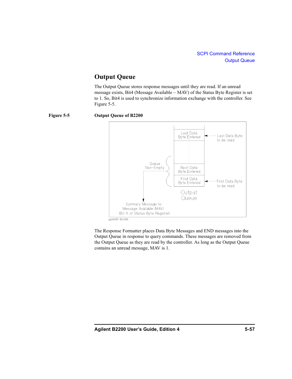Output queue | Agilent Technologies Agilent B2201A User Manual | Page 185 / 230