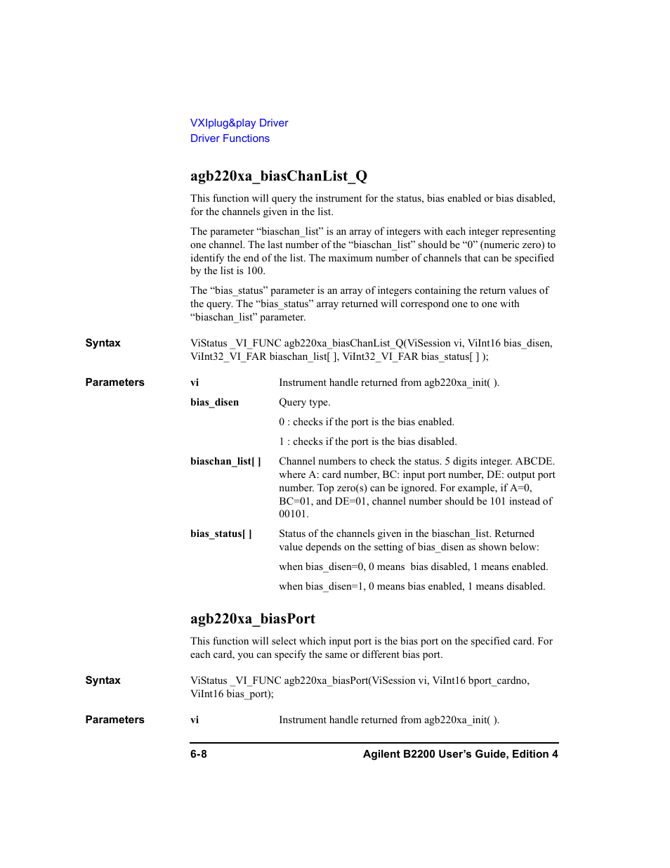 Agb220xa_biaschanlist_q, Agb220xa_biasport | Agilent Technologies Agilent B2201A User Manual | Page 194 / 230
