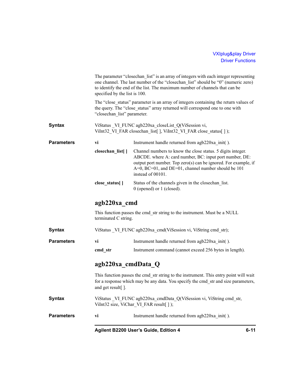Agb220xa_cmd, Agb220xa_cmddata_q | Agilent Technologies Agilent B2201A User Manual | Page 197 / 230