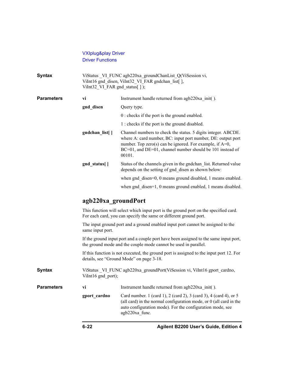Agb220xa_groundport | Agilent Technologies Agilent B2201A User Manual | Page 208 / 230
