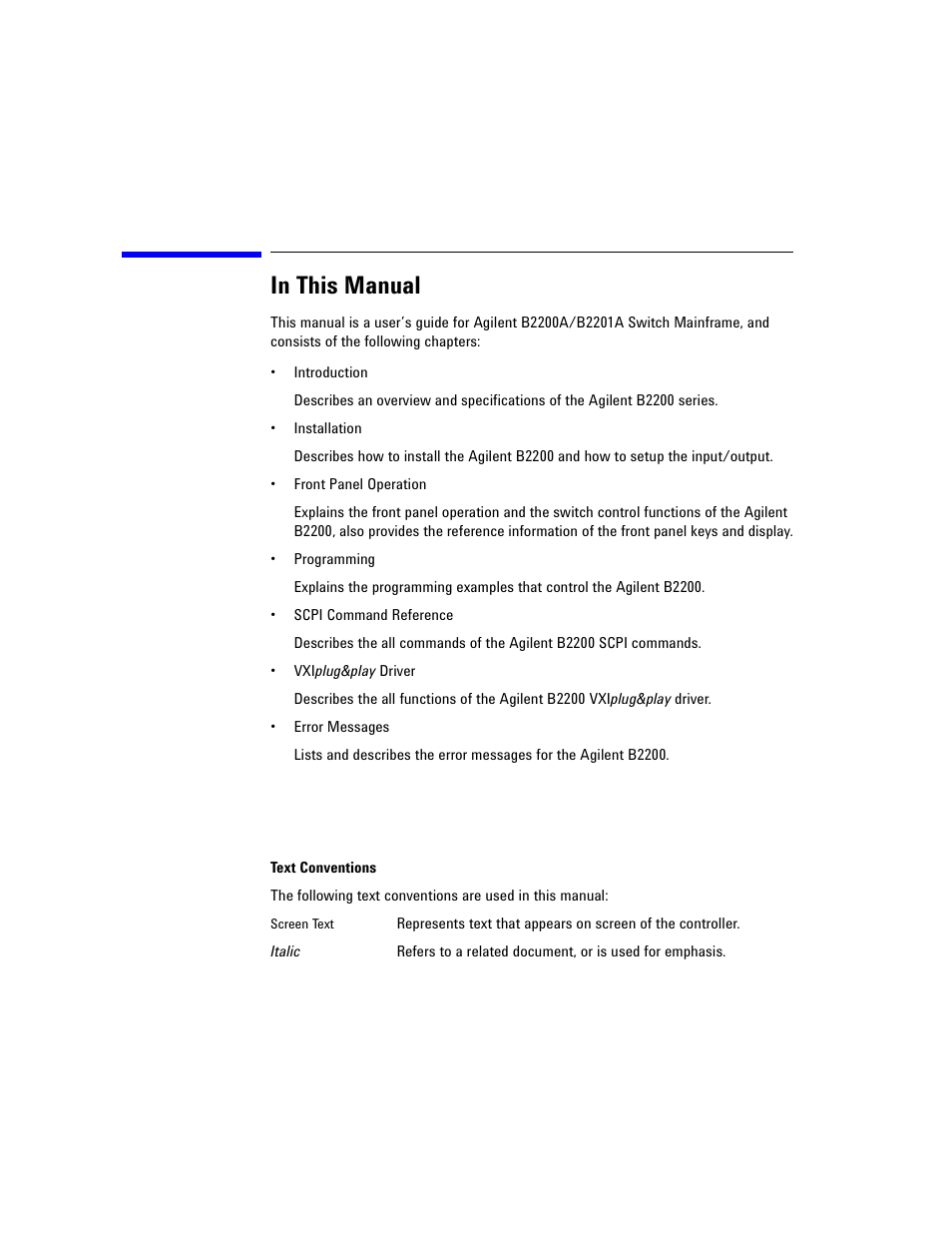 Agilent Technologies Agilent B2201A User Manual | Page 9 / 230