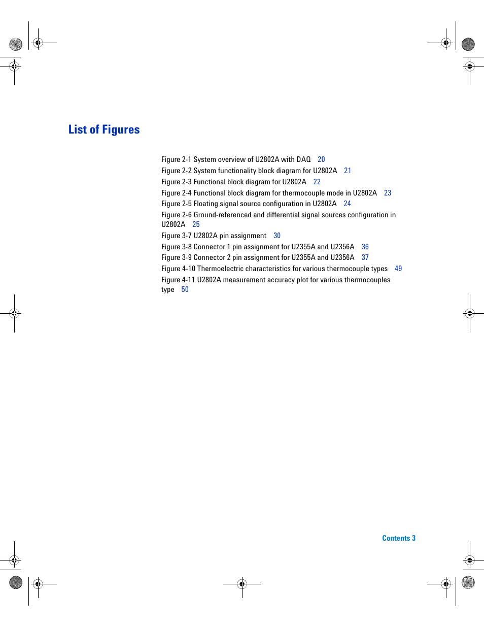 List of figures | Agilent Technologies U2802A User Manual | Page 13 / 67