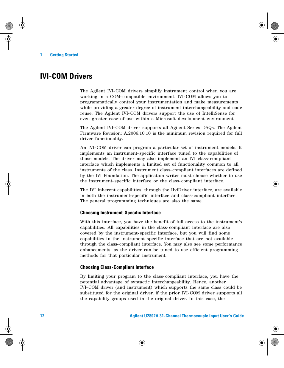 Ivi-com drivers | Agilent Technologies U2802A User Manual | Page 22 / 67