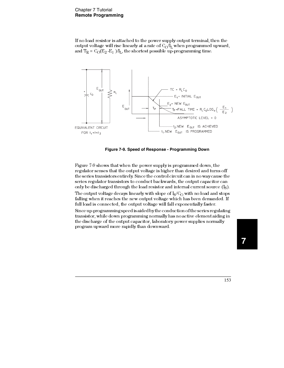 Figure 7-9 . speed of response - programming down | Agilent Technologies E3632A User Manual | Page 156 / 172