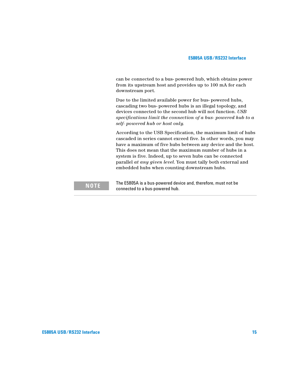 Agilent Technologies E5805A User Manual | Page 19 / 47