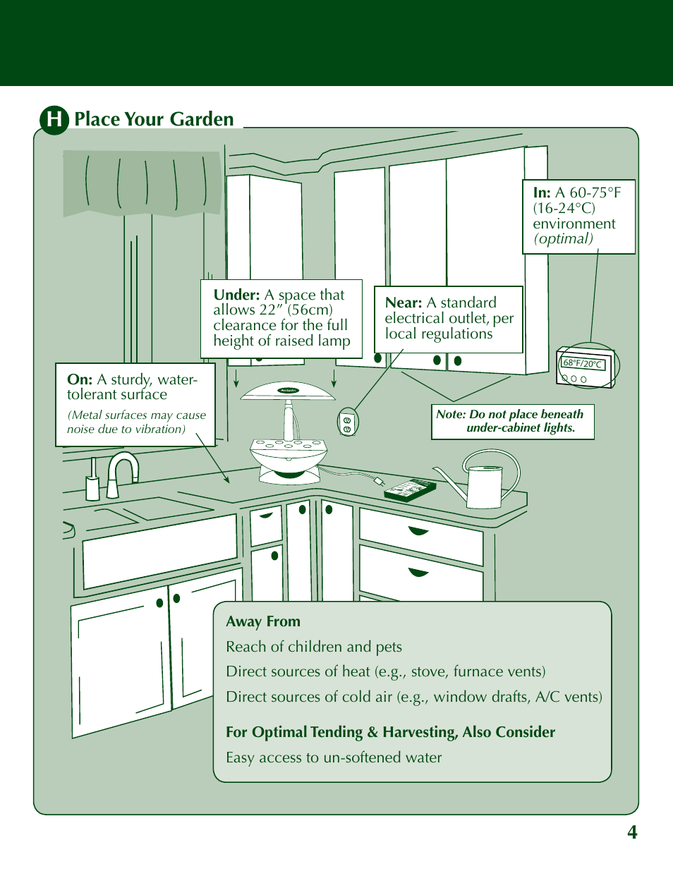 Place your garden | AeroGarden 200629 User Manual | Page 5 / 16
