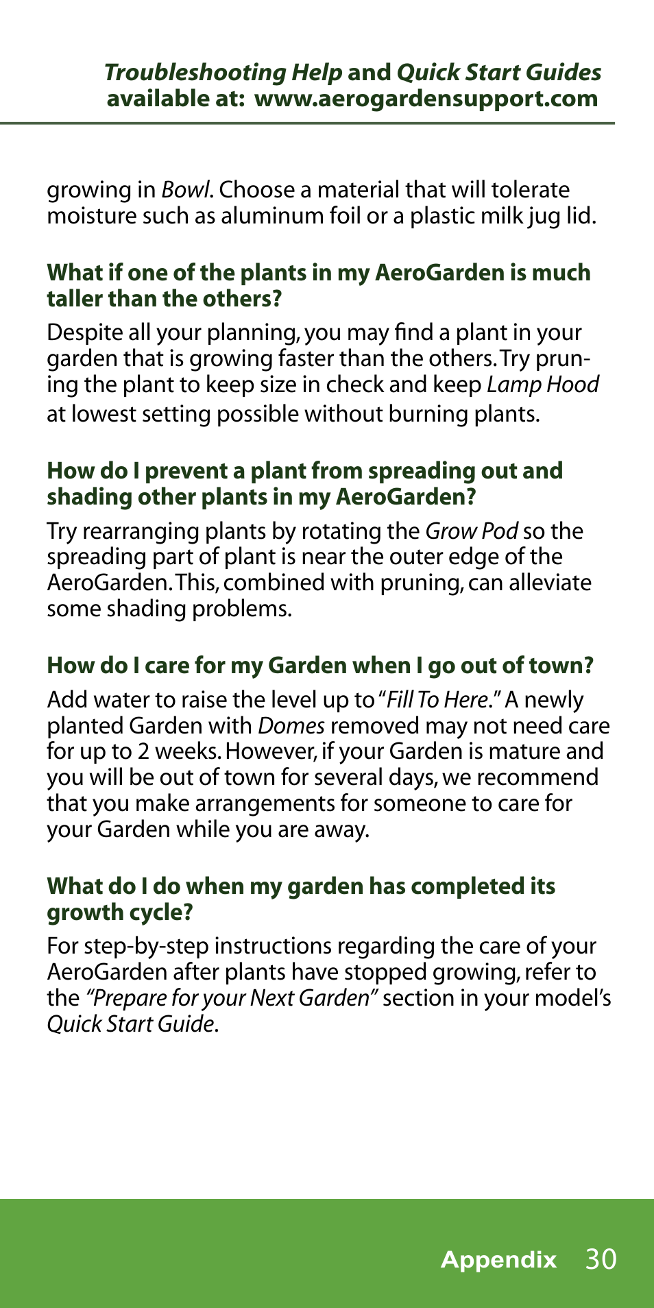 AeroGarden 7-Pod User Manual | Page 31 / 32